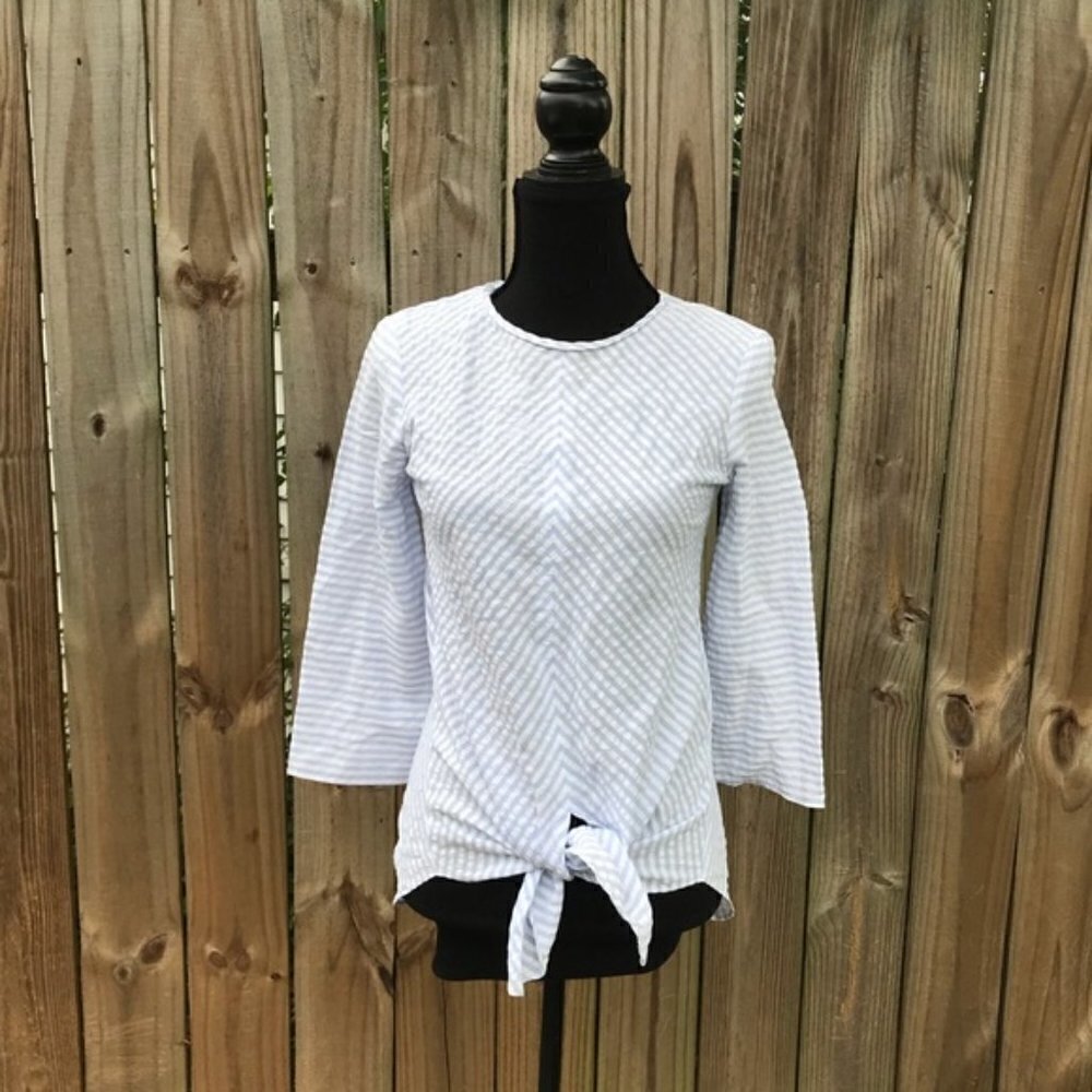 ZARA COLLECTION TIE IN FRONT/BACK STRIPED Sz XS #29